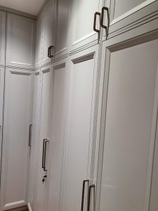 Sleek modular wardrobe with sliding doors.